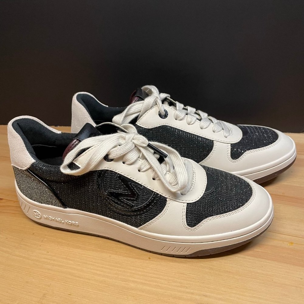 Michael Kors Gertie Lace Up Chain Mesh Black Size 7 New